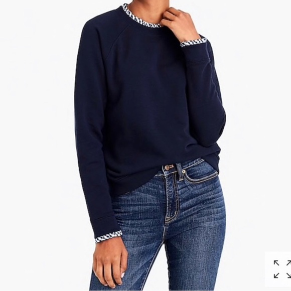 J.Crew Mercantile Woven Ruffle Neck Pullover - Picture 2 of 5